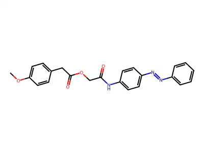 Benzeneacetic acid, 4-methoxy-, 2-oxo-2-[[4-(2-phenyldiazenyl)phenyl]amino]ethyl ester structure