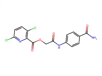 [(4-Carbamoylphenyl)carbamoyl]methyl 3,6-dichloropyridine-2-carboxylate structure