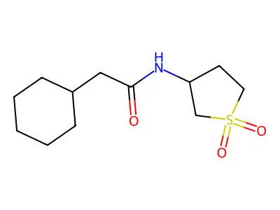 2-cyclohexyl-N-(1,1-dioxo-1lambda6-thiolan-3-yl)acetamide structure
