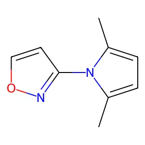 3-(2,5-Dimethyl-1H-pyrrol-1-yl)isoxazole structure