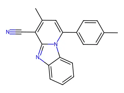 3-Methyl-1-(4-methylphenyl)pyrido[1,2-a]benzimidazole-4-carbonitrile structure
