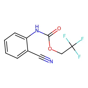 2,2,2-trifluoroethyl N-(2-cyanophenyl)carbamate structure