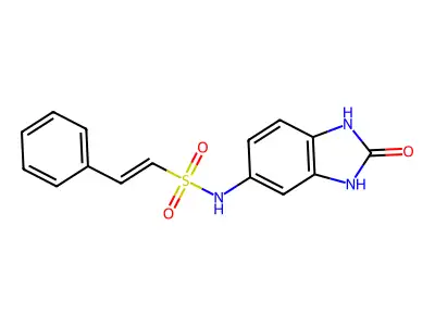 N-(2-oxo-2,3-dihydro-1H-1,3-benzodiazol-5-yl)-2-phenylethene-1-sulfonamide structure