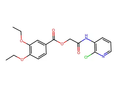 [2-[(2-Chloropyridin-3-yl)amino]-2-oxoethyl] 3,4-diethoxybenzoate structure