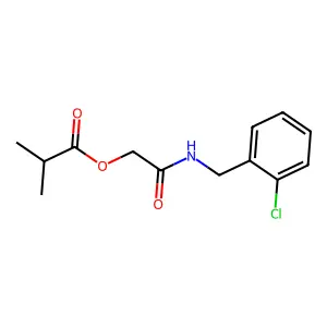 [2-[(2-Chlorophenyl)methylamino]-2-oxoethyl] 2-methylpropanoate structure