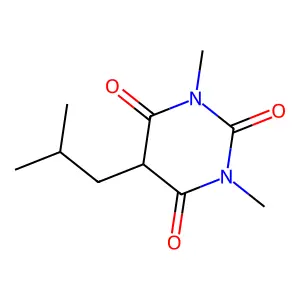 5-Isobutyl-1,3-dimethylbarbituric acid structure