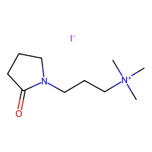 N,N,N-Trimethyl-3-(2-oxopyrrolidin-1-yl)propan-1-aminium iodide structure