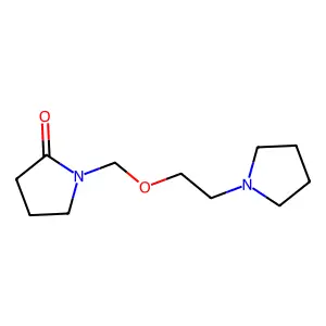 2-Pyrrolidinone, 1-((2-(1-pyrrolidinyl)ethoxy)methyl)- structure