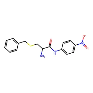 (2R)-2-Amino-N-(4-nitrophenyl)-3-((phenylmethyl)thio)propanamide structure