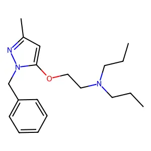 Pyrazole, 1-benzyl-5-(2-(dipropylamino)ethoxy)-3-methyl- structure