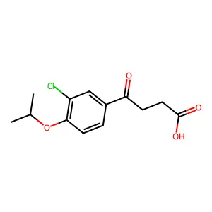 Benzenebutanoic acid, 3-chloro-4-(1-methylethoxy)-gamma-oxo- structure