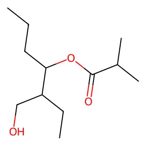 Propanoic acid, 2-methyl-, 2-(hydroxymethyl)-1-propylbutyl ester structure