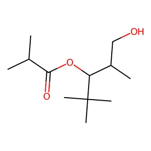 Propanoic acid, 2-methyl-, 2,2-dimethyl-1-(2-hydroxy-1-methylethyl)propyl ester structure