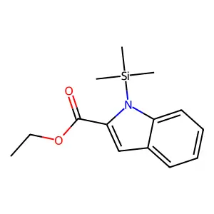 1H-Indole-2-carboxylic acid, 1-(trimethylsilyl)-, ethyl ester structure