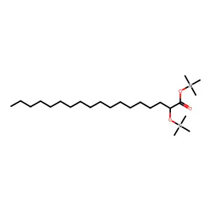 Octadecanoic acid, 2-[(trimethylsilyl)oxy]-, trimethylsilyl ester structure