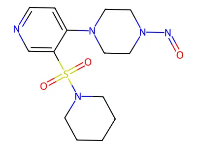 1-Nitroso-4-(3-piperidin-1-ylsulfonylpyridin-4-yl)piperazine structure