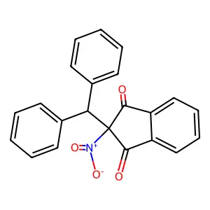 2-(Diphenylmethyl)-2-nitro-1H-indene-1,3(2H)-dione structure