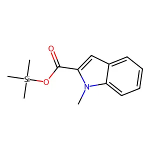 1H-Indole-2-carboxylic acid, 1-methyl-, trimethylsilyl ester structure