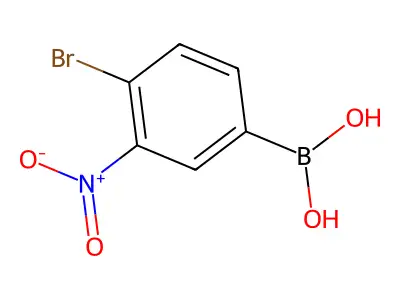 4-Bromo-3-nitrophenylboronic acid structure