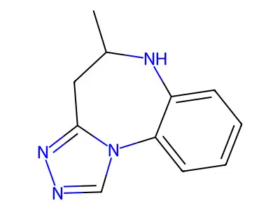 5,6-Dihydro-5-methyl-4H-(1,2,4)triazolo(4,3-a)(1,5)benzodiazepine structure