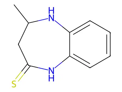 1H-1,5-Benzodiazepine-2-thione, 2,3,4,5-tetrahydro-4-methyl- structure