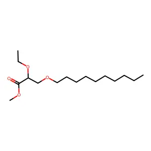 Propionic acid, 3-decyloxy-2-ethoxy-, methyl ester structure
