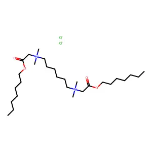 Ammonium, hexamethylenebis((carboxymethyl)dimethyl-, dichloride, diheptyl ester structure