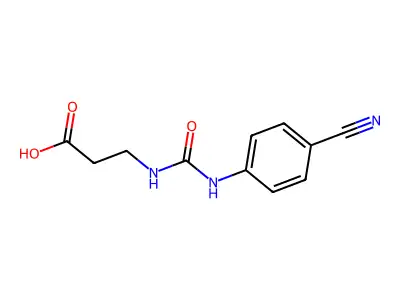 N-(4-cyanophenyl)-N'-(2-carboxyethyl)urea structure
