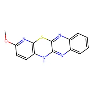 2-Methoxy-5H-pyrido(3',2':5,6)(1,4)thiazino(2,3-b)quinoxaline structure