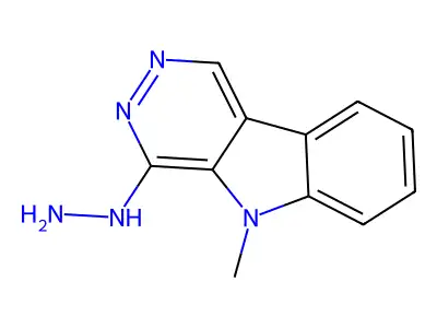 4H-Pyridazino(4,5-b)indol-4-one, 3,5-dihydro-5-methyl-, hydrazone structure
