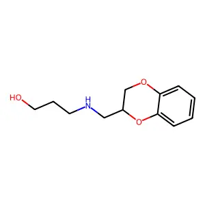 Propanol, 3-[[(1,4-benzodioxan-2-yl)methyl]amino]- structure