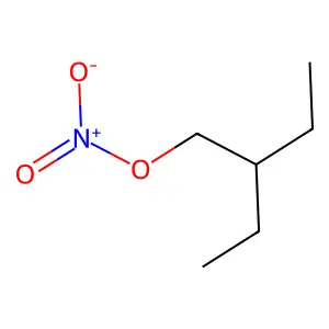 1-Butanol, 2-ethyl-, nitrate structure