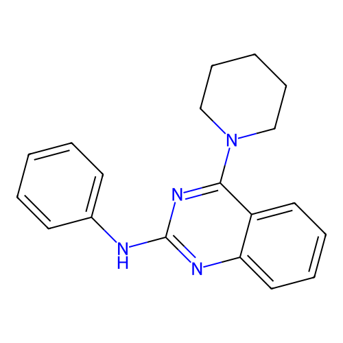 Phenyl-(4-piperidin-1-yl-quinazolin-2-yl)-amine structure