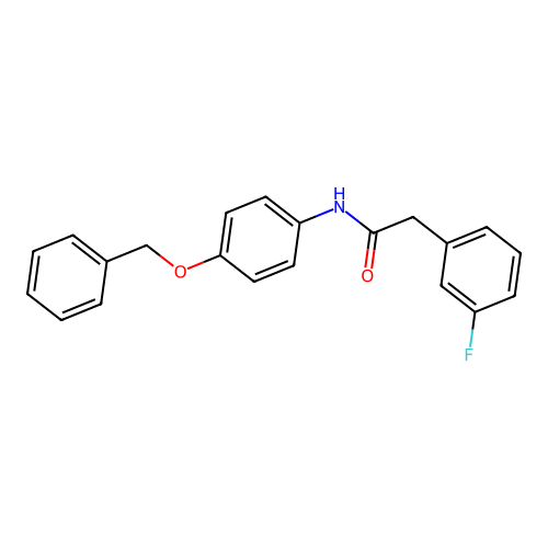 N-[4-(benzyloxy)phenyl]-2-(3-fluorophenyl)acetamide structure