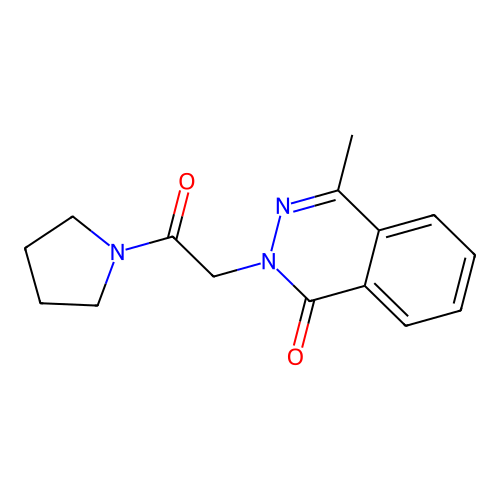 4-methyl-2-(2-oxo-2-(pyrrolidin-1-yl)ethyl)phthalazin-1(2H)-one structure