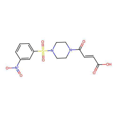 4-[4-(3-Nitrobenzenesulfonyl)piperazin-1-yl]-4-oxobut-2-enoic acid structure