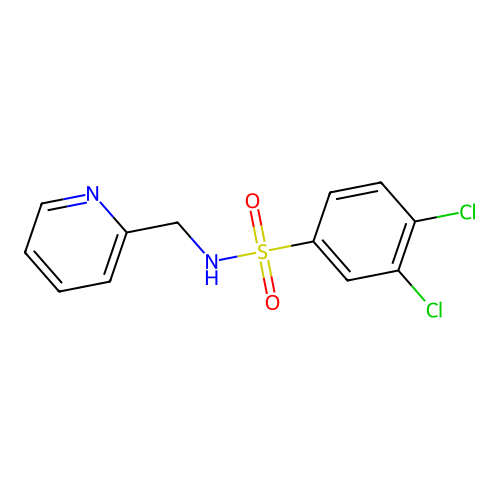 3,4-dichloro-N-(pyridin-2-ylmethyl)benzenesulfonamide structure