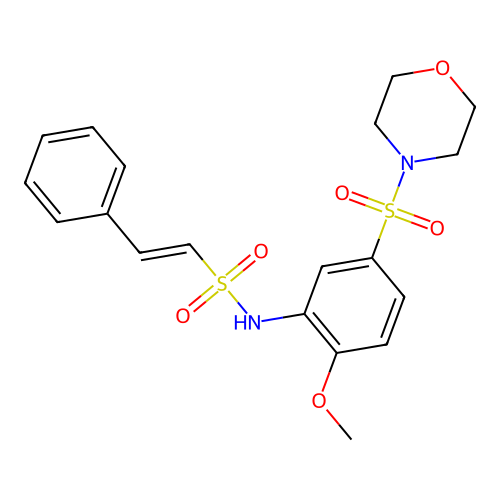N-[2-methoxy-5-(morpholine-4-sulfonyl)phenyl]-2-phenylethene-1-sulfonamide structure