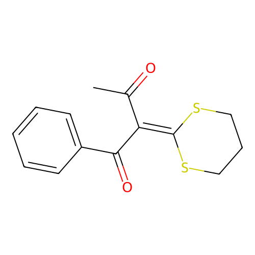 2-(1,3-Dithian-2-ylidene)-1-phenylbutane-1,3-dione structure