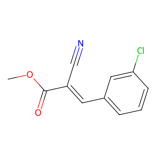 methyl (2E)-3-(3-chlorophenyl)-2-cyanoprop-2-enoate structure