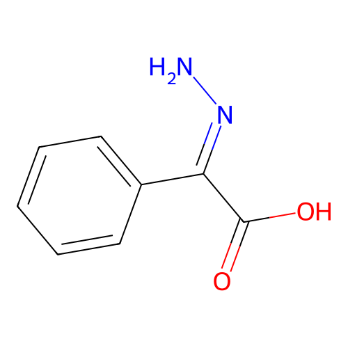 (2E)-2-hydrazinylidene-2-phenylacetic acid structure
