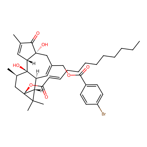 12-Deoxyphorbol-13-dodecenoate-20-(4-bromobenzoate) structure