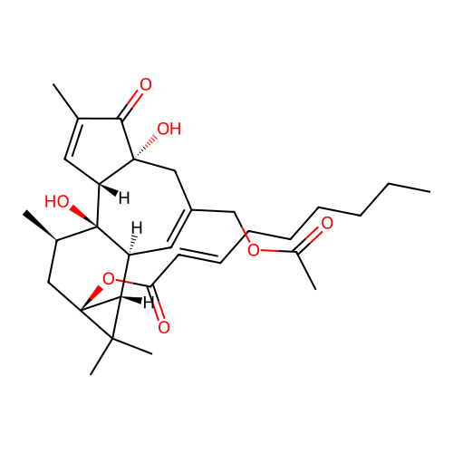 12-Deoxyphorbol-13-nonenoate-20-acetate structure