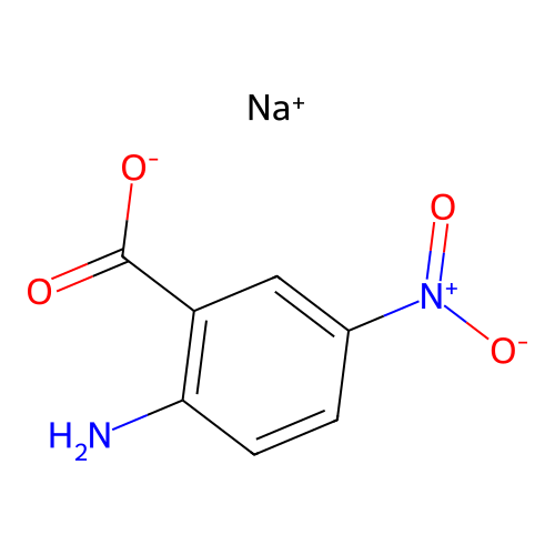 Sodium 5-nitroanthranilate structure