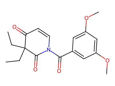2,4(1H,3H)-Pyridinedione, 3,3-diethyl-1-(3,5-dimethoxybenzoyl)- structure