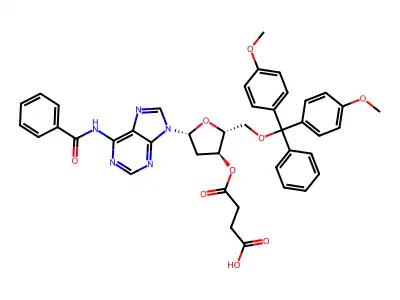 N6-Benzoyl-2'-deoxy-5'-O-DMT-adenosine 3'-O-succinate triethylammonium salt structure