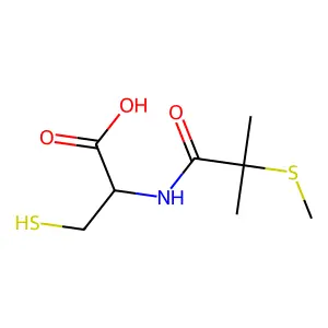 N-2-methyl-2-(methylthio)propanoyl-L-cysteine structure