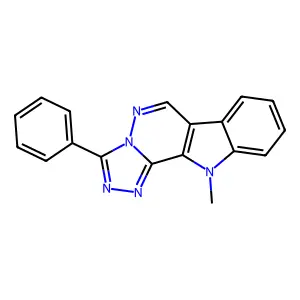 11-Methyl-3-phenyl-11H-[1,2,4]triazolo[4',3':2,3]pyridazino[4,5-b]indole structure