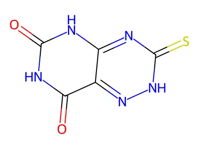 3-Sulfanylidene-3,5-dihydropyrimido[4,5-e][1,2,4]triazine-6,8(2H,7H)-dione structure