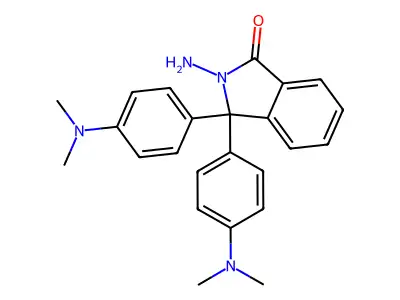 2-Amino-3,3-bis(4-dimethylaminophenyl)isoindol-1-one structure